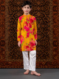 MUSTARD FLORAL KURTA SET