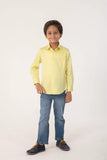 Boys Lemon Yellow Casual Cotton Shirt