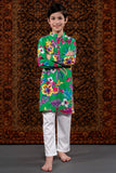 DARK GREEN KURTA SET