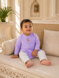 Lilka Flamingo-Motif Asymmetrical Kurta Set
