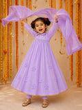 Lilac Anarkali Set