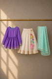 Purple Peplum Lehenga Set