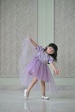 Lavender Seuence Dress With Back Flair