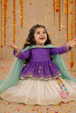 Purple Peplum Lehenga Set