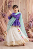 Purple Peplum Lehenga Set