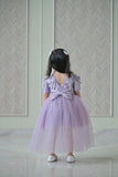 Lavender Seuence Dress With Back Flair