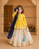 Yellow Peplum Lehenga Set