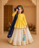 Yellow Peplum Lehenga Set