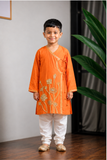 ORANGE LOTUS KURTA