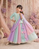 Mint Lilac Pink Lehenga Set
