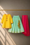 Yellow Dragonfly Lehenga Set