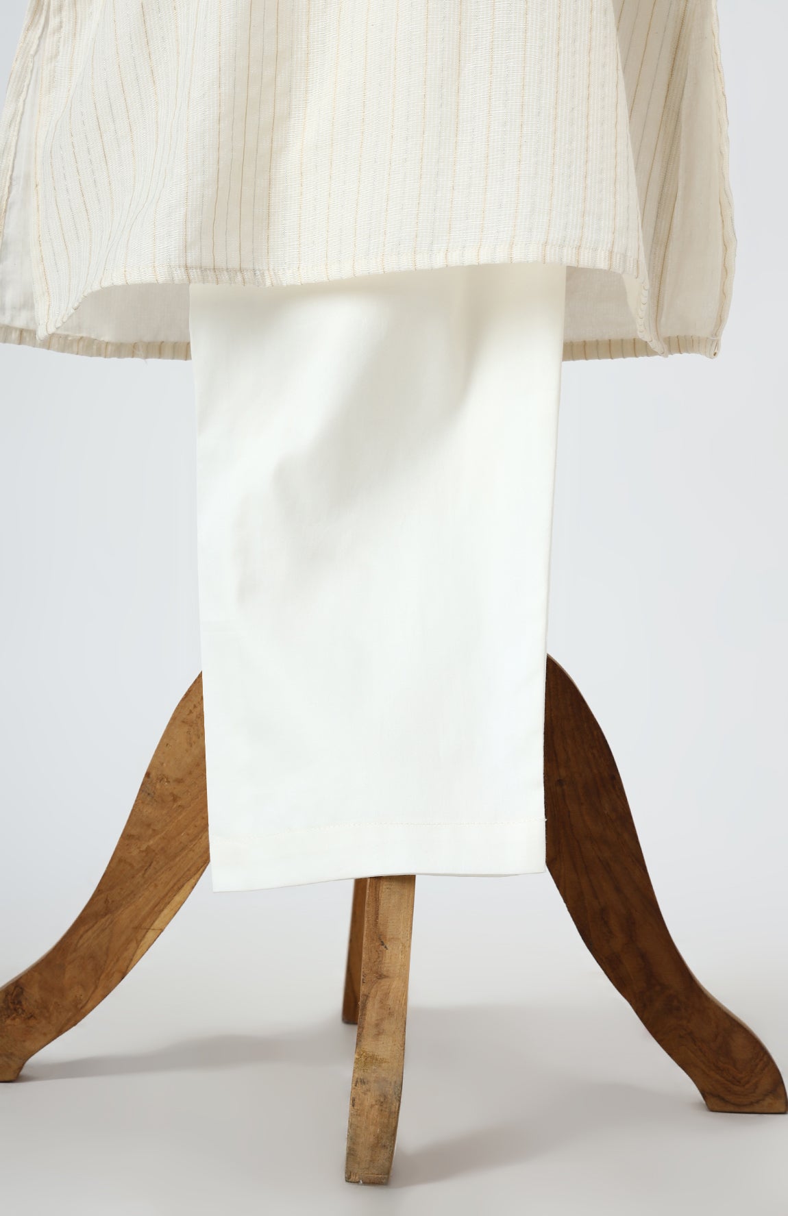 Silver Lurex Kurta with Glazed Cotton Pyjama