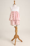 Cotton printed sleeveless Co-ord Set with shorts. Detailed with Lace trimmings.