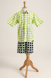Cotton Printed Checked Shirt with Shorts