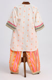 Small prints cotton kurta with vertical stripes printed salwar