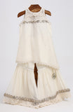 Chanderi mini mirror sequin emblishments kurta and sharara