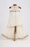 Chanderi mini mirror sequin emblishments kurta and sharara