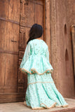 Blue Embroidery Kurti Sharara