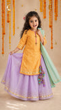 Orange Palm Lehenga Set