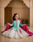 Mint Bird Lehenga Set