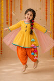 Yellow Parrot Patiala Salwar Set