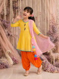 Yellow Parrot Patiala Salwar Set
