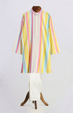 Neon cotton kurta with glazed cotton pyjama