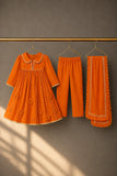Orange Anarkali Set