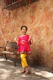 Pink Kurti With Yellow Salwar