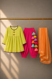 Lime Green Dragonfly Patiala Salwar Set