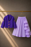 Purple Bird Jacket Lehenga Set