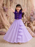 Purple Bird Jacket Lehenga Set