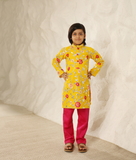 Yellow Gota Embroidered Kurta with Pant