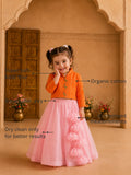 Orange Flamingo Jacket Lehenga Set