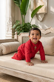 Red Flamingo - Motif Oversized Kurta Set