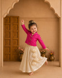 Magenta Moon-Star Jacket Lehenga Set