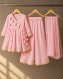 Baby Pink Parrot Angrakha Set
