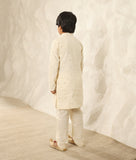 Off white Faux Mukaish Kurta with Pant