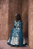 Teal Blue Parsi Work Lehenga Choli