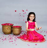 PINK CHAKRI LEHENGA SET