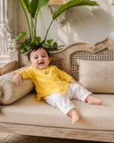 Yellow Moon-StaR Asymmetrical Kurta Set