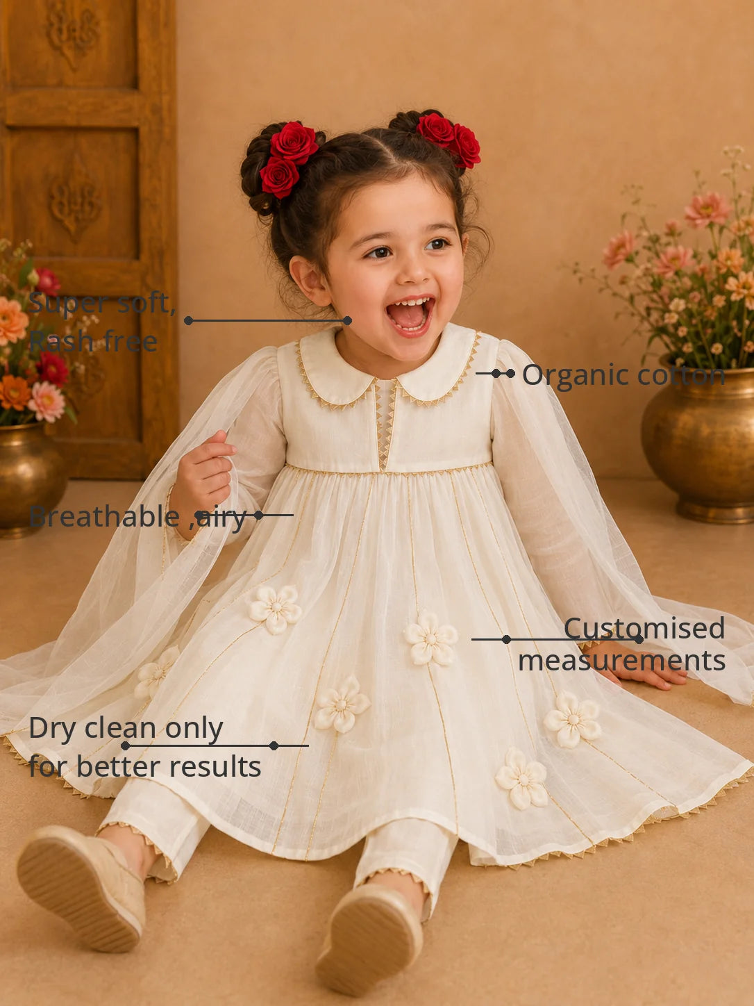 Ivory Anarkali Set