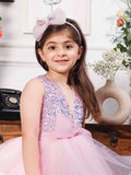 Stephanie Pink Sequin Bodice With Fluffy Skirt