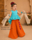 Teal Orange Palazzo Set