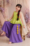 Lime Purple Palazzo Set