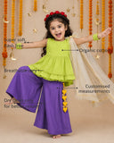 Lime Purple Palazzo Set