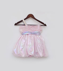 Pink Metallic Frock