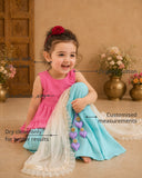 Pink Teal Palazzo Set