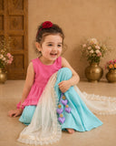 Pink Teal Palazzo Set