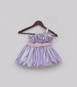 Purple Metallic Frock